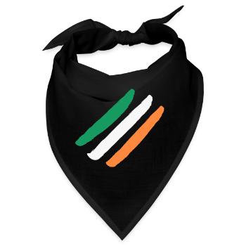 Irland / Irlandflagge - Diagonal - Stylish - Bandana - Schwarz - Vorne