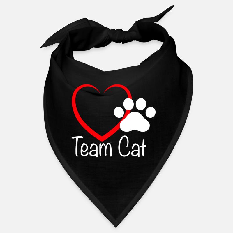 Team Cat mit Herzchen Bandana