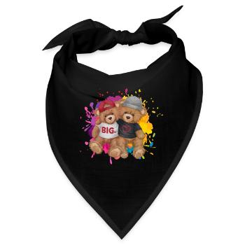 Big Love Gay Pide Love Homosexuell Geschenk - Bandana - Schwarz - Vorne