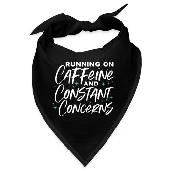 running on caffeine and constant concerns Design - Bandana - Schwarz - Vorne
