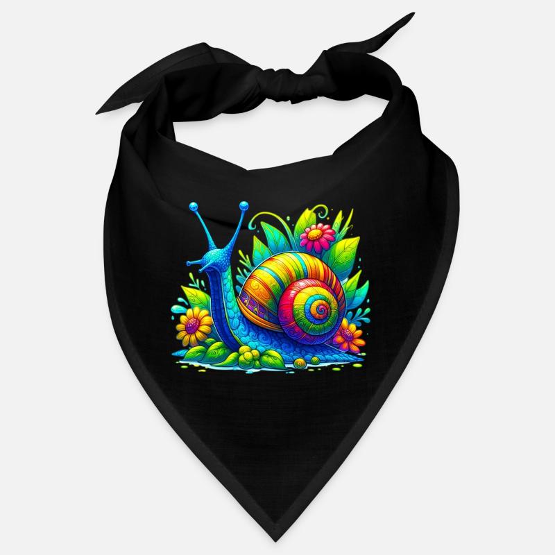 Schnecke - Bandana - Schwarz