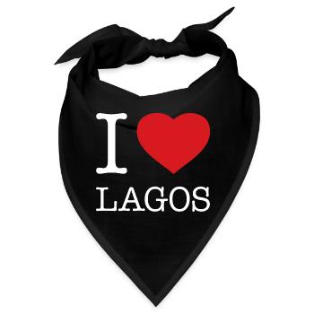 I LOVE LAGOS Nigeria - Bandana - Schwarz - Vorne