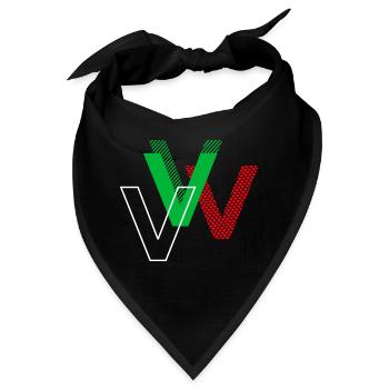 Buchstabe V - Bandana - Schwarz - Vorne