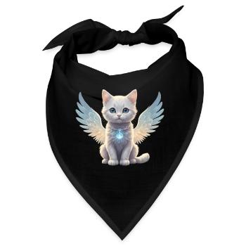 Engels-Katze - Bandana - Schwarz - Vorne