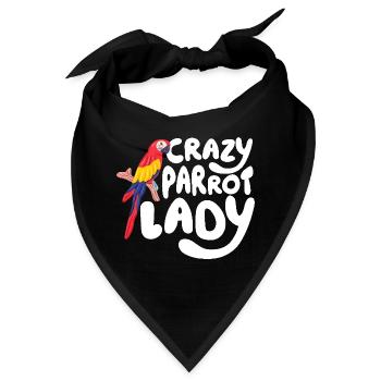 Crazy Parrot Lady Pet Bird Owner Budgie Parrot - Bandana - Schwarz - Vorne
