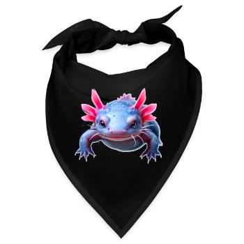 Axolotl aquatic pink highlights gentle amphibian - Bandana - Schwarz - Vorne