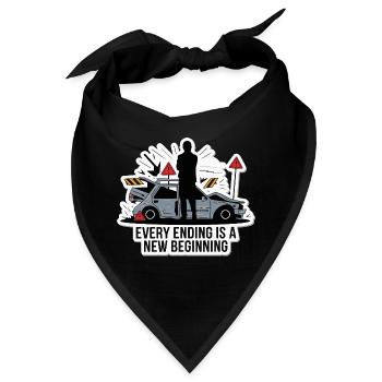 JEDES ENDE IST EIN NEUANFANG - Bandana - Schwarz - Vorne