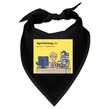 Buchhalterin, Comicfigur - Bandana - Schwarz - Vorne