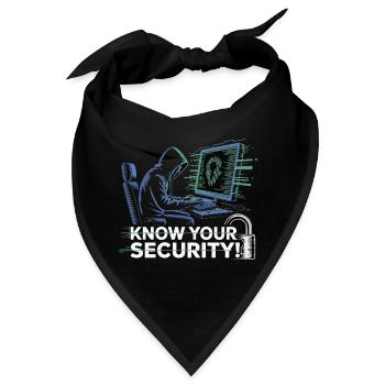 KENNEN SIE IHRE SICHERHEIT - Bandana - Schwarz - Vorne