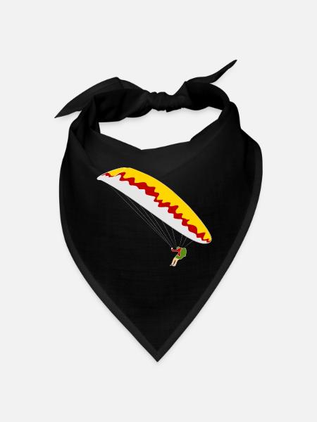 Bunter Gleitschirm - Bandana - Schwarz