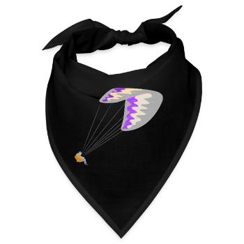 Gleitschirm - Bandana - Schwarz - Vorne
