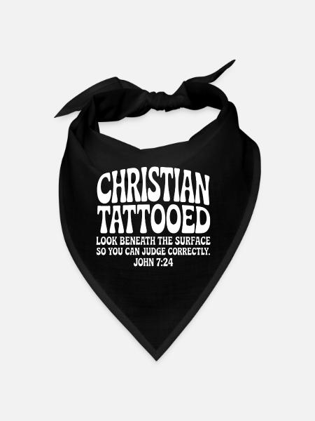 Un look tatoué chrétien sous la surface - Bandana - noir - Devant