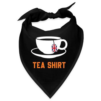 Teehemd – Wortspiel mit ruhiger Teetasse - Bandana - Schwarz - Vorne