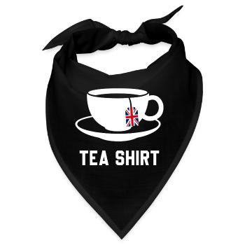 Teehemd – Wortspiel mit ruhiger Teetasse - Bandana - Schwarz - Vorne