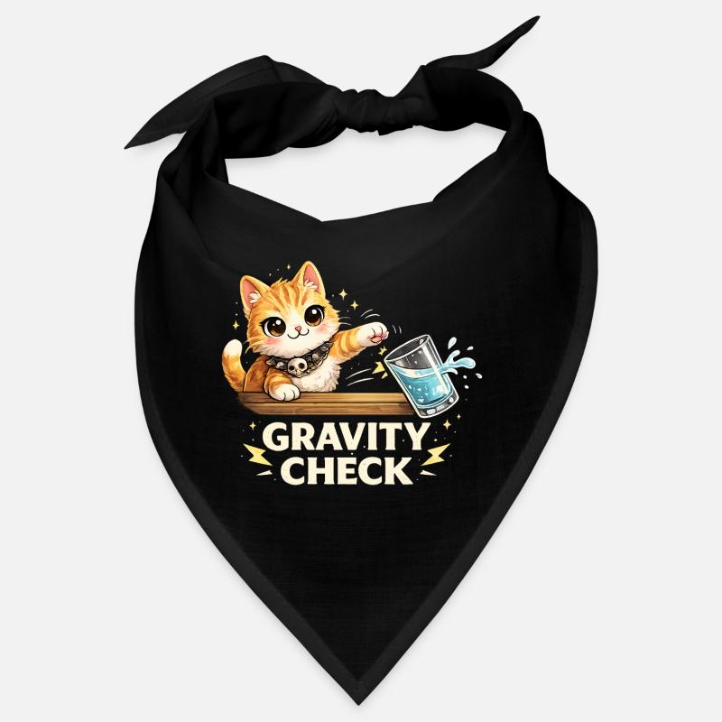 Déclaration drôle de chat Gravity Check Bandana