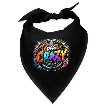 DAS CRAZY Neon Explosion - Bandana - Schwarz - Vorne