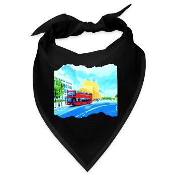 Berlin Sightseeing Brandenburger Tor Jörg Langhans - Bandana - Schwarz - Vorne