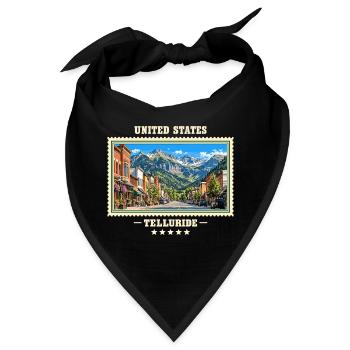 Vereinigte Staaten Telluride Vintage Reisemarke - Bandana - Schwarz - Vorne