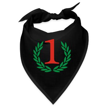 Sieger - Gewinner - Bandana - Schwarz - Vorne