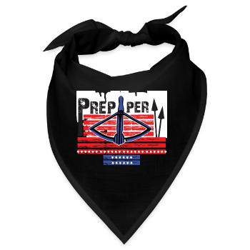 Prepper überlebt mit Armbrust - Bandana - Schwarz - Vorne