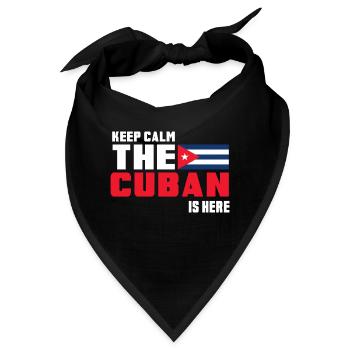 Keep Calm The Cuban is Here Kuba - Bandana - Schwarz - Vorne