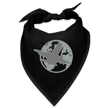 flugzeug - Bandana - Schwarz - Vorne