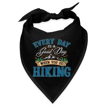 Wanderlust Wandern Naturliebhaber Geschenk - Bandana - Schwarz - Vorne