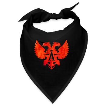 Albanien Shqipëri - Albanischer Adler - Albaner - Bandana - Schwarz - Vorne