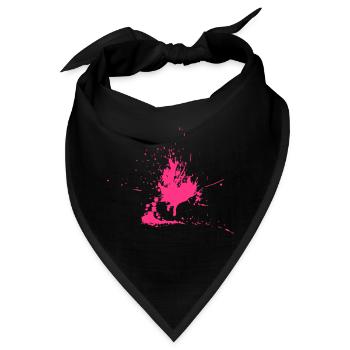 Farbklecks - Bandana - Schwarz - Vorne