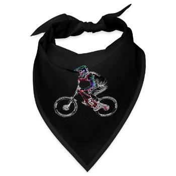 Mountainbike MTB bergab - Bandana - Schwarz - Vorne