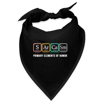Sarcasm Shirt SArCaSm Primäre Elemente des Humors - Bandana - Schwarz - Vorne
