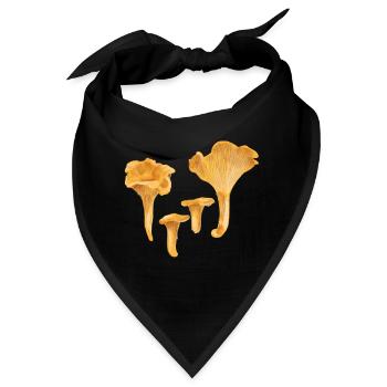Gelbe Pfifferlinge - Bandana - Schwarz - Vorne