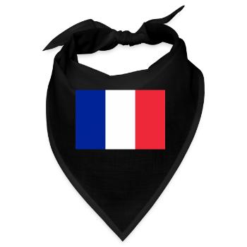 Französische Flagge original - Bandana - Schwarz - Vorne