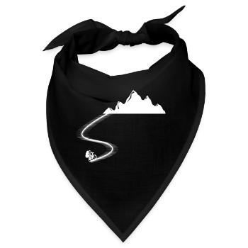 mountain bike cycling cyclist retro funny - Bandana - Schwarz - Vorne