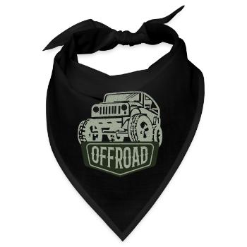 Offroad, Adventure, 4x4, Geländewagen, Allrad - Bandana - Schwarz - Vorne