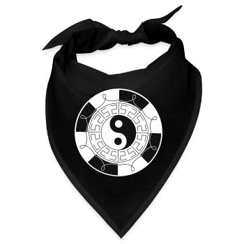 Yin Yang - Tao - Bandana - Schwarz - Vorne
