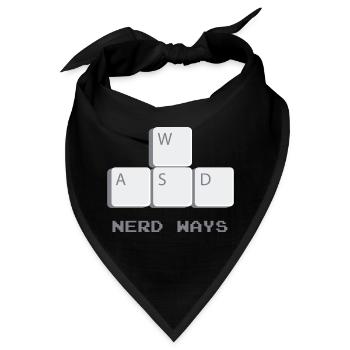 nerd way - Bandana - Schwarz - Vorne