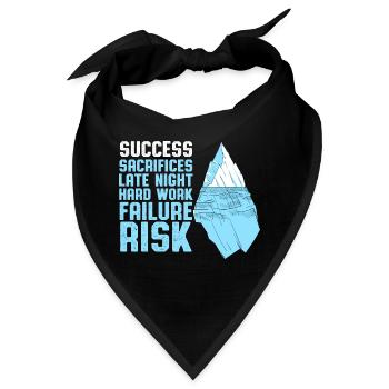 Success is Erfolg Eisberg - Bandana - Schwarz - Vorne