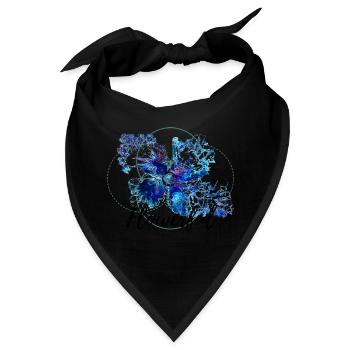 Flowerful Blüte - Bandana - Schwarz - Vorne
