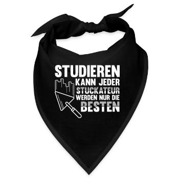 Stuckateur Verputzer Spachtel Gipser - Bandana - Schwarz - Vorne
