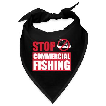 Stop Commercial Fishing and save the World - Bandana - Schwarz - Vorne