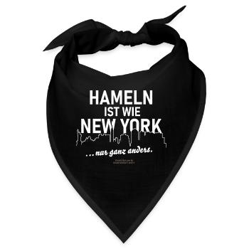 Hameln ist wie New York - Bandana - Schwarz - Vorne