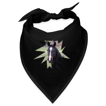 Horse. Pferd. - Bandana - Schwarz - Vorne