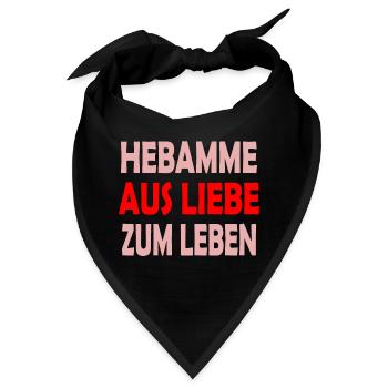 Hebamme - Bandana - Schwarz - Vorne