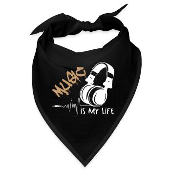 Music Is My Life - Bandana - Schwarz - Vorne