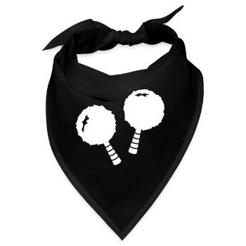 Pompons Pompoms Pom Poms Pom Pom Bommel - Bandana - Schwarz - Vorne