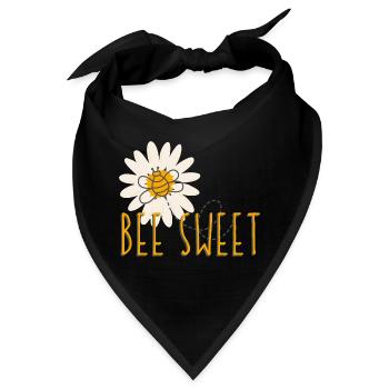 Bee sweet Biene Bienen Bienenkönigen Imker Sprüche - Bandana - Schwarz - Vorne