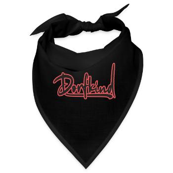 dorf dorfkind stadt stadtkind dorfi bauer landei - Bandana - Schwarz - Vorne