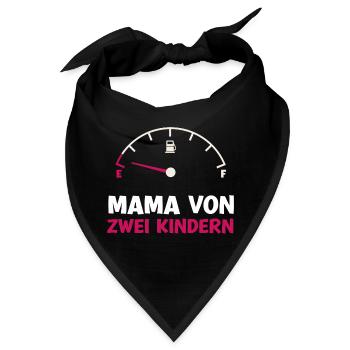 Tank leer Mama von 2 Kindern Mutter Muttertag Kind - Bandana - Schwarz - Vorne