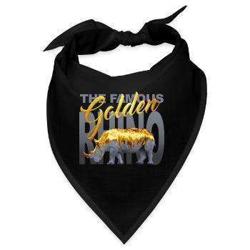 Famous Golden Rhino - Berühmtes goldenes Nashorn - Bandana - Schwarz - Vorne